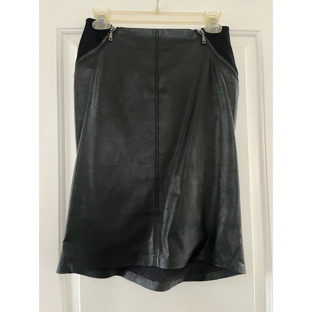 Guess size 2 Black Leather Skirt